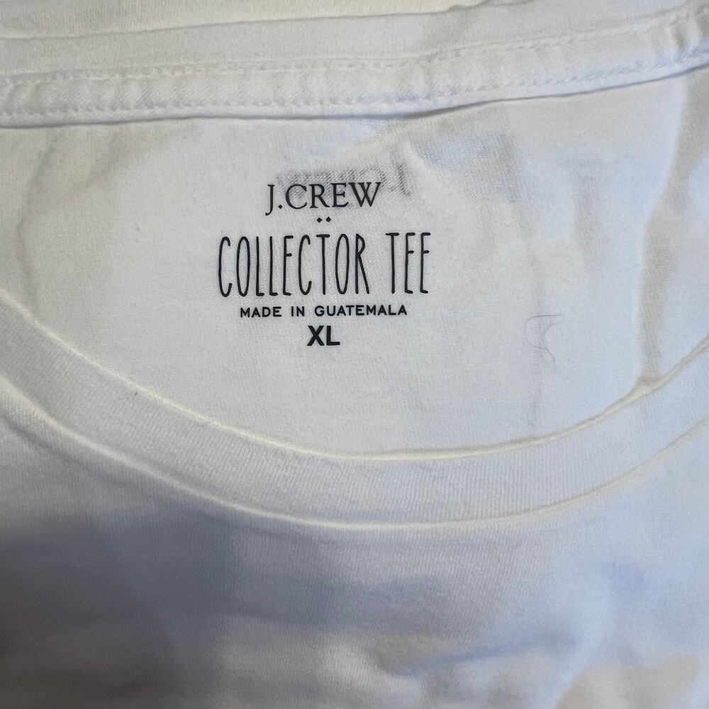 NWT J. Crew Women's White W/Dog with Flag Graphic Tee - Picture 7 of 9
